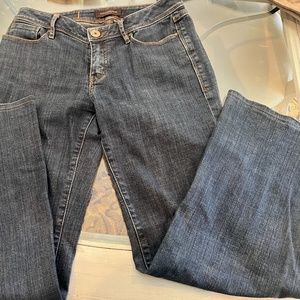 Vintage Christopher blue jeans size 6 with leather logo